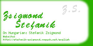 zsigmond stefanik business card